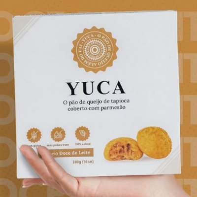 Pão de Queijo de Tapioca Recheado com Doce de Leite